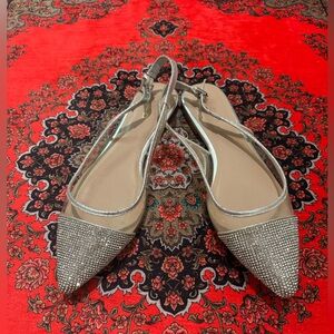 ✨NWOT✨ALDO sling-back sparkle clear flats
